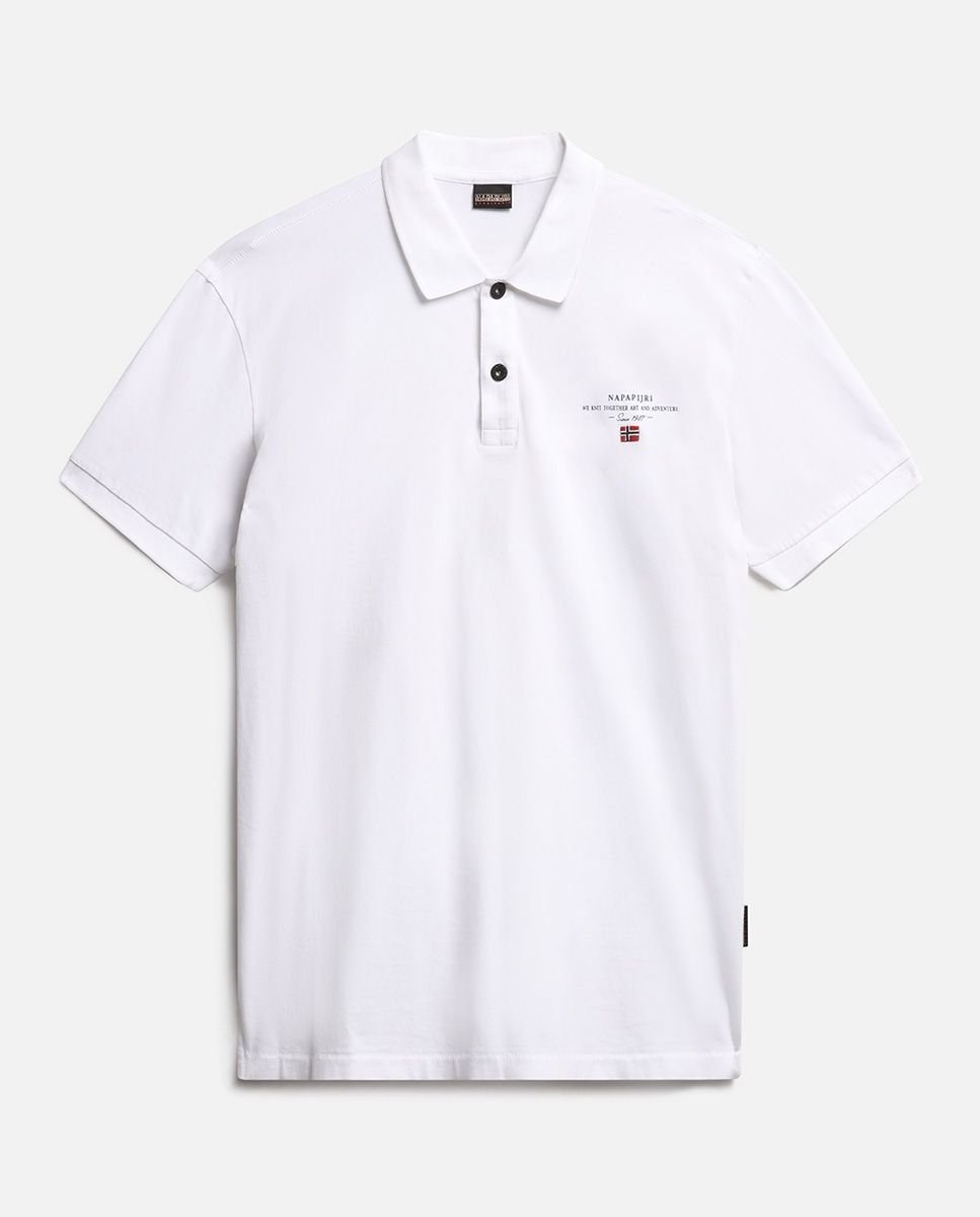 polo uomo napapijri elbas 4 jersey - np0a4gb4 0021 bright white