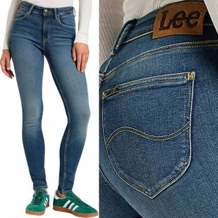 Lee FOREVERFIT Indigo Tea DAMSKIE SPODNIE JEANSOWE WYSOKIE RURKI W28 L33 - Spodnie damskie - miniaturka - grafika 1