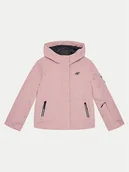 Kurtki narciarskie - 4F Kurtka snowboardowa 4FJWAW24TTJAF549 Beżowy Loose Fit - miniaturka - grafika 1