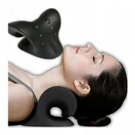 Masażery - Poduszka Relaksacyjna Na Ból Szyi Karku Rozciąganie Rozluźnianie Czarna - miniaturka - grafika 1