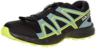 Buty dla chłopców - Salomon Unisex dziecięce buty do biegania w terenie Speedcross J, Black Black Black Evening Primrose - 31 EU - miniaturka - grafika 1