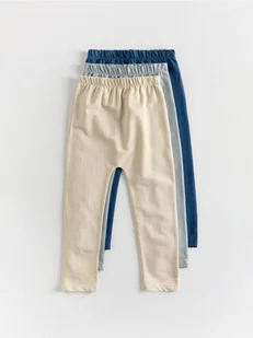 Reserved - Bawełniane legginsy 3 pack - granatowy - Spodenki dla niemowląt - miniaturka - grafika 1