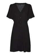 Sukienki - Bestseller A/S Damska sukienka Vmalba Ss Short Dress WVN Noos, czarny, S - miniaturka - grafika 1