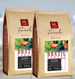 ZESTAW - Kawa ziarnista MK Cafe Fresh Brazil Santos 2x1kg - Kawa - miniaturka - grafika 2