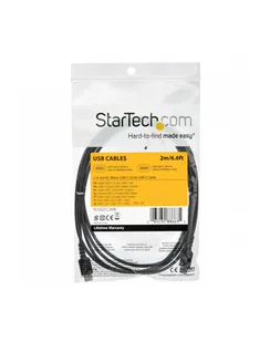 StarTech RUSB2CC2MB kabel USB 2 m USB 2.0 USB C Czarny - Kable komputerowe i do monitorów - miniaturka - grafika 2