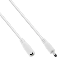 Kable - Kabel zasilający InLine InLine® DC extension cable, DC plug male/female 4.0x1.7mm, AWG 18, white, 1m - miniaturka - grafika 1