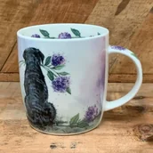 Kubki - Kubek M45 Labrador z kwiatami - Alex Clark - miniaturka - grafika 1