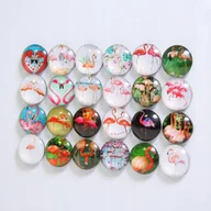 Magnesy - Magnesy Na Lodówkę do tablic Szklane Flamingi - miniaturka - grafika 1