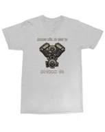 Koszulki i topy damskie - Koszulka motocyklowa Kocham Harleya z Motocyklem Silnikiem Szara M - miniaturka - grafika 1