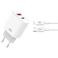 Ładowarki do telefonów - Ładowarka sieciowa XO CE12 20W Biały - miniaturka - grafika 1