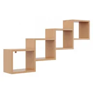 Półki do salonu - Nowoczesna półka ścienna na książki buk A7-M71 - miniaturka - grafika 1