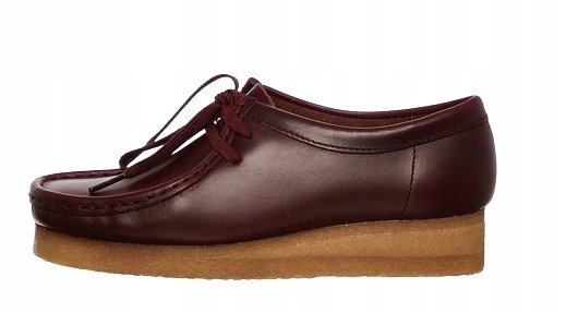 CLARKS WALLABEE DAMSON BURGUNDOWE PÓŁBUTY DAMSKIE ZE SKÓRY 38 24AC