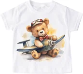 Koszulki dla chłopców - Koszulka z misiem dla chłopczyka wzór misiek41 - miniaturka - grafika 1