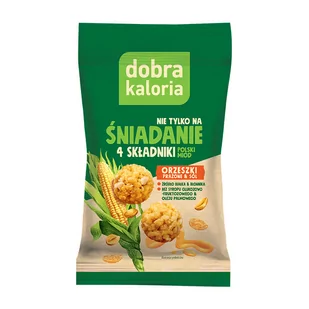 Dobra Kaloria Kulki mocy śniadaniowe kukurydziane - prażone orzeszki i sól 32 g - Ciastka - miniaturka - grafika 1
