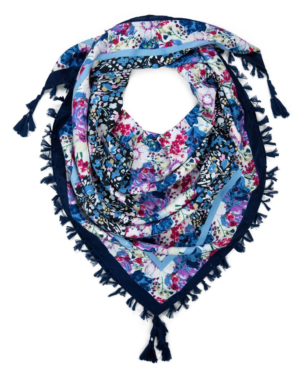 Chusta Damska W Kwiaty Szal Szalik We Wzory Z Frędzlami Wiosenna Kolorowa