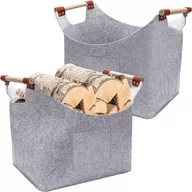 Akcesoria kominkowe - Torba Na Drewno Opałowe Do Kominka Zestaw 2szt - miniaturka - grafika 1