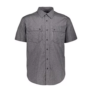 CMP Męska koszula Camicia A Maniche Corte Dry Function Hemd, Antracite-Cemento, 46 - Koszule męskie - miniaturka - grafika 1
