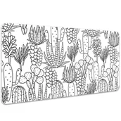 Podkładki na biurko - Ochronna mata podkładka na biurko Kaktusy 100x50 cm, Dywanomat - miniaturka - grafika 1