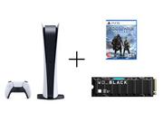 Konsole Playstation - SONY Playstation 5 Digital + God of War Ragnarok + BLACK SN850 2TB NVMe SSD - miniaturka - grafika 1