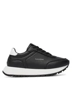 Buty dla dziewczynek - Calvin Klein Sneakersy Low Cut Lace-Up Sneaker V3A9-83110-1355 S Czarny - miniaturka - grafika 1