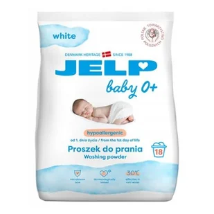 JELP Baby 0+ Hipoalergiczny proszek do prania białego, 1,35kg (18 prań) - Środki do prania - miniaturka - grafika 1