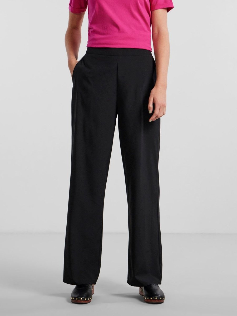 pantaloni donna pieces 17116993 gurla black