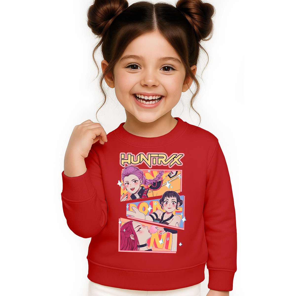 BLUZA DZIECIĘCA KPOP DEMON HUNTERS HUNTRIX 110-116 BAWEŁNIANA JAKOŚĆ