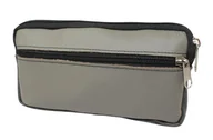 Torby męskie - Skórzane Etui Na Telefon Płaska Saszetka SZARY Na Pasek Z Suwakiem Polska Galanteria (PL) Na Smartfona 18,5 x 10,5 x 1.5 [cm] - miniaturka - grafika 1