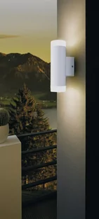 Eglo Zewnętrzna LAMPA ścienna RIGA-LED 10W 96504 elewacyjna OPRAWA ogrodowa KINKIET tuba outdoor IP44 biała 96504 - Lampy ogrodowe - miniaturka - grafika 1