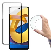 Szkła hartowane na telefon - Wozinsky Full Cover Flexi Nano folia szklana szkło hartowane z ramką Xiaomi Poco M4 Pro 5G przezroczysty - miniaturka - grafika 1