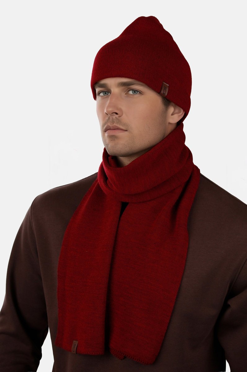 KOMPLET MĘSKI CZAPKA SZALIK ZIMOWY CIEPŁY MODNY Polskiej produkcji 4004 -21