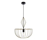 Lampy sufitowe - Żyrandol na lince JASMINA 1xE27/20W/230V śr. 40 cm złoty - miniaturka - grafika 1