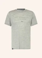 Koszulki męskie - Salewa T-Shirt Eagle Eitd Z Wełny Merino grau - SALEWA - miniaturka - grafika 1