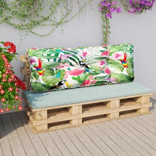 vidaXL Poduszka na sofę z palet, kolorowa, 120x40x12 cm, tkanina - Poduszki na krzesła - miniaturka - grafika 1