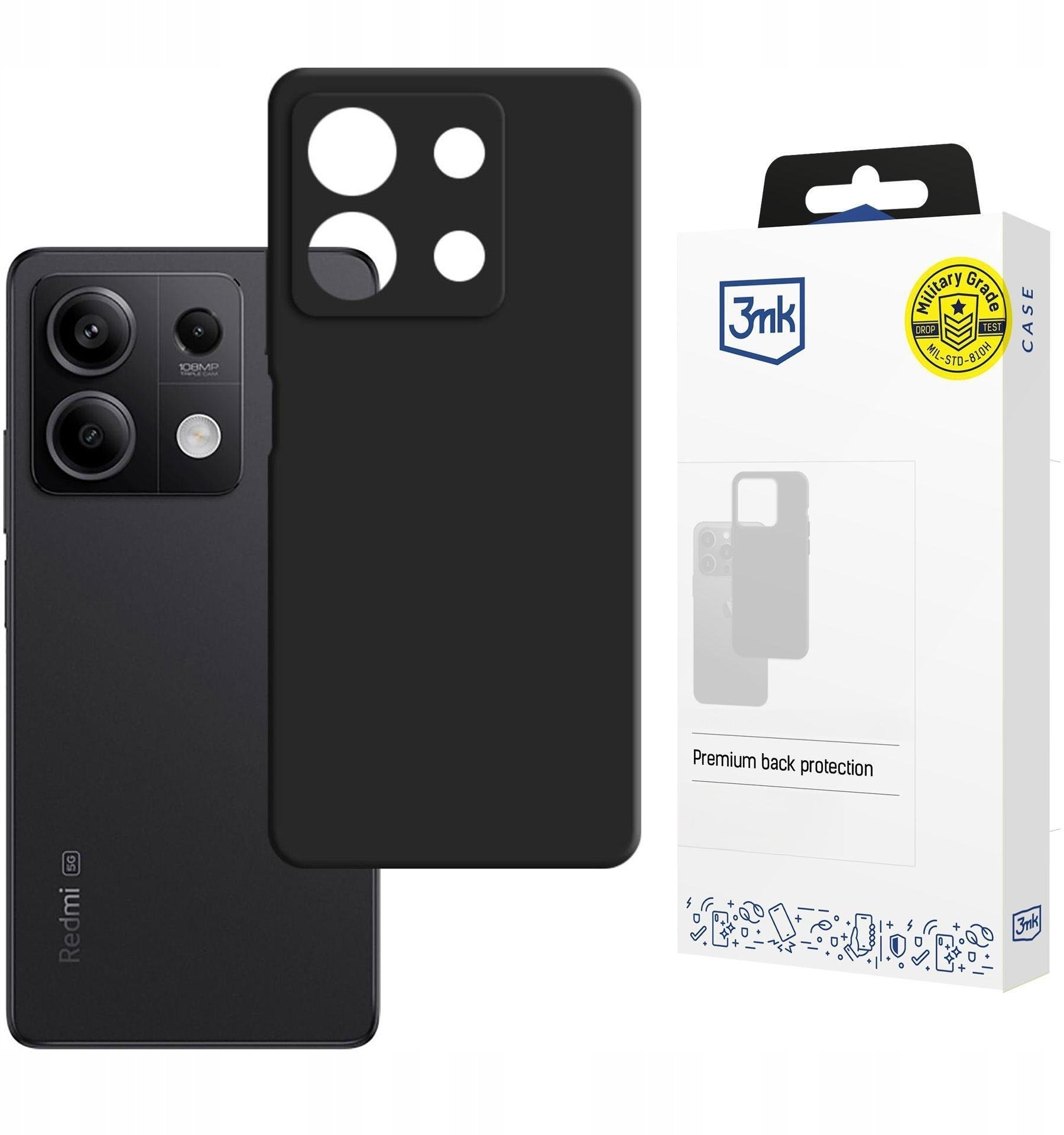 3MK Redmi Note 13 5G - 3mk Hardy Mellow Case Black