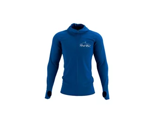 COMPRESSPORT Termiczna bluza biegowa 3D Thermo Hoodie Seamless MONT BLANC 2022 niebieska - Bluzy sportowe męskie - miniaturka - grafika 1