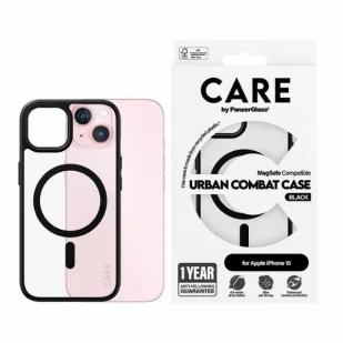 Etui CARE by PanzerGlass Urban Combat Case MagSafe na iPhone 15 - czarne - Etui i futerały do telefonów - miniaturka - grafika 1