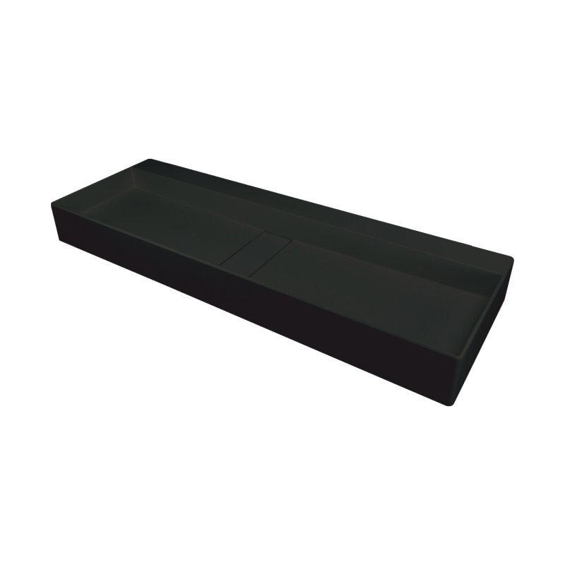 Deante Umywalka granitowa nablatowa Blur czarna nero CQB_NU1S