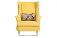 Fotele - Fotel KONSIMO Stralis, żółty, 82x108x80 cm - miniaturka - grafika 1