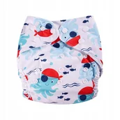 Pieluchy - Simed Pieluszka Wielorazowa Otulacz PUL - Ośmiorniczki - miniaturka - grafika 1