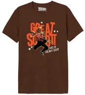 Koszulki męskie - bawełna dywizja koszulka męska, Melange Brown, XXL - miniaturka - grafika 1