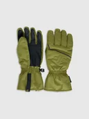 Rękawice narciarskie - 4F Rękawiczki narciarskie Thinsulate z membraną NeoDry męskie - khaki XL - miniaturka - grafika 1