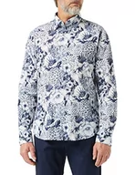 Koszule męskie - Jacques Britt Męska koszula biznesowa, Wielokolorowy (ciemnoniebieski 18), M - miniaturka - grafika 1