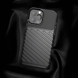 Thunder Case elastyczne pancerne etui pokrowiec iPhone 13 Pro Max czarny - Etui i futerały do telefonów - miniaturka - grafika 3
