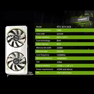 51RISC Graphics Card RTX3070 8GB NVIDIA GPU - Karty graficzne - miniaturka - grafika 9