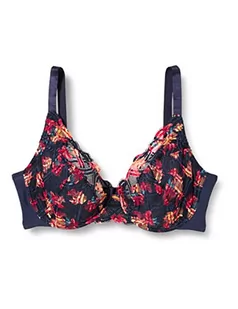 Sans Complexe Elise Fantaisy biustonosz, granatowy nadruk i kwiaty, 95C Kobiety, Granatowy Druk & Kwiaty, 80C - Biustonosze - miniaturka - grafika 1