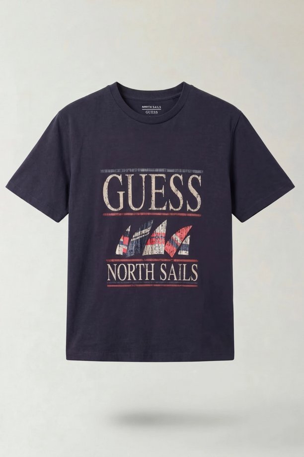 T-shirt męski guess t. shirt x north sails altro