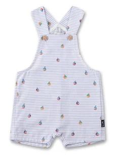 Sanetta Kidswear Ogrodniczki w kolorze błękitnym ze wzorem - Spodenki dla niemowląt - miniaturka - grafika 1