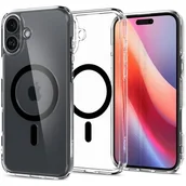 Etui i futerały do telefonów - Etui SPIGEN Ultra Hybrid Mag MagSafe do Apple iPhone 16 Przezroczysto-czarny - miniaturka - grafika 1
