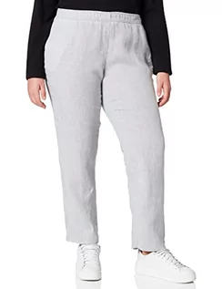 Spodnie damskie - BRAX Damskie spodnie w stylu Maron lniane spodnie, szary melanż, 34W / 32L - grafika 1